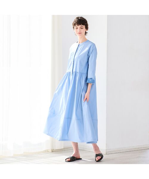 R-ISM / リズム ミニ丈・ひざ丈ワンピース | 【洗える・レース袖】タイプライターシャツワンピース | 詳細8