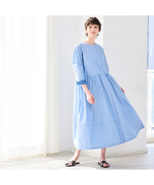 R-ISM / リズム ミニ丈・ひざ丈ワンピース | 【洗える・レース袖】タイプライターシャツワンピース | 詳細9