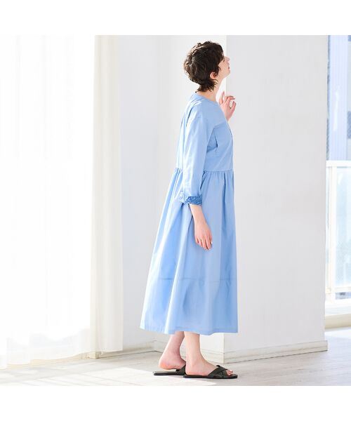 R-ISM / リズム ミニ丈・ひざ丈ワンピース | 【洗える・レース袖】タイプライターシャツワンピース | 詳細11