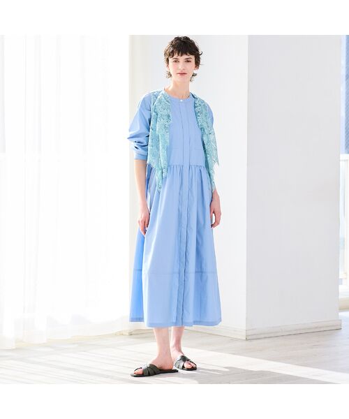 R-ISM / リズム ミニ丈・ひざ丈ワンピース | 【洗える・レース袖】タイプライターシャツワンピース | 詳細13