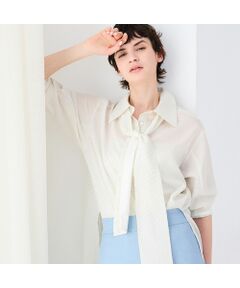 R-ISM / リズム シャツ・ブラウス | 【洗える・リボンタイ付き】ウォッシャブルストライプシャツ