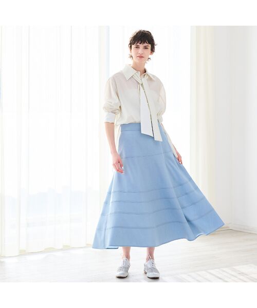 R-ISM / リズム シャツ・ブラウス | 【洗える・リボンタイ付き】ウォッシャブルストライプシャツ | 詳細10