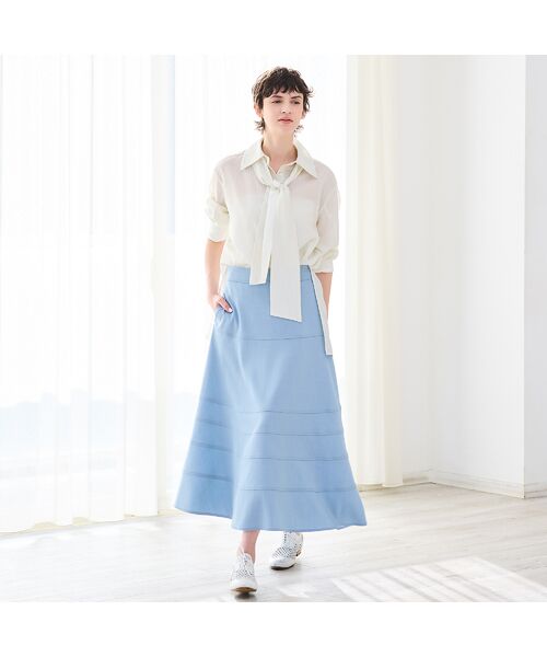 R-ISM / リズム シャツ・ブラウス | 【洗える・リボンタイ付き】ウォッシャブルストライプシャツ | 詳細13