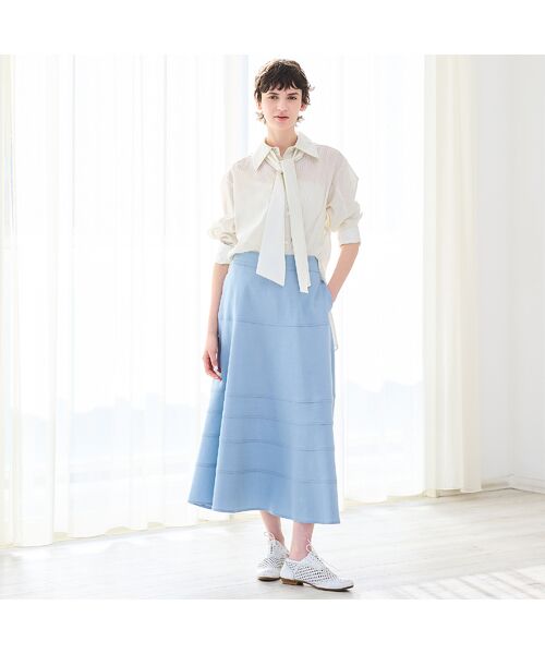 R-ISM / リズム シャツ・ブラウス | 【洗える・リボンタイ付き】ウォッシャブルストライプシャツ | 詳細8