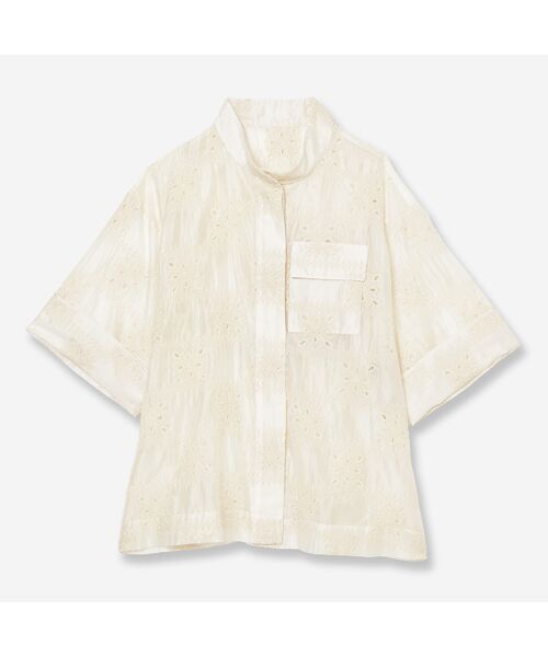 R-ISM / リズム シャツ・ブラウス | 【セットアップ対応・洗える・S/M/Lサイズ】エンブロイダリーレースシャツ | 詳細1