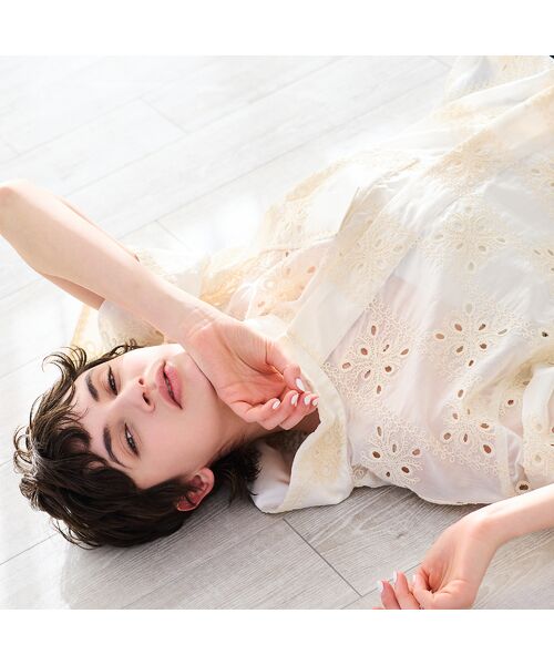 R-ISM / リズム シャツ・ブラウス | 【セットアップ対応・洗える・S/M/Lサイズ】エンブロイダリーレースシャツ | 詳細10