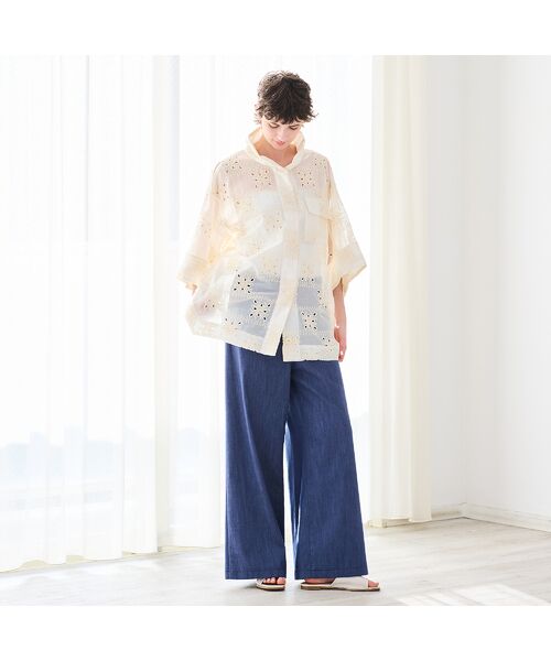 R-ISM / リズム シャツ・ブラウス | 【セットアップ対応・洗える・S/M/Lサイズ】エンブロイダリーレースシャツ | 詳細11