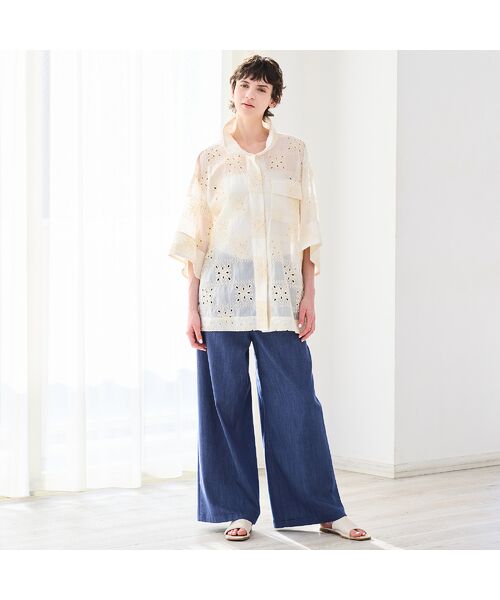 R-ISM / リズム シャツ・ブラウス | 【セットアップ対応・洗える・S/M/Lサイズ】エンブロイダリーレースシャツ | 詳細12