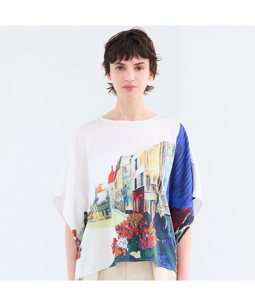 R-ISM / リズム シャツ・ブラウス | 【セットアップ対応・洗える】ランドスケーププリントブラウス | 詳細4