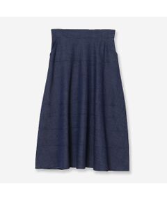 R-ISM / リズム ミニ・ひざ丈スカート | 【洗える・S/M/Lサイズ】デニムライクフレアスカート