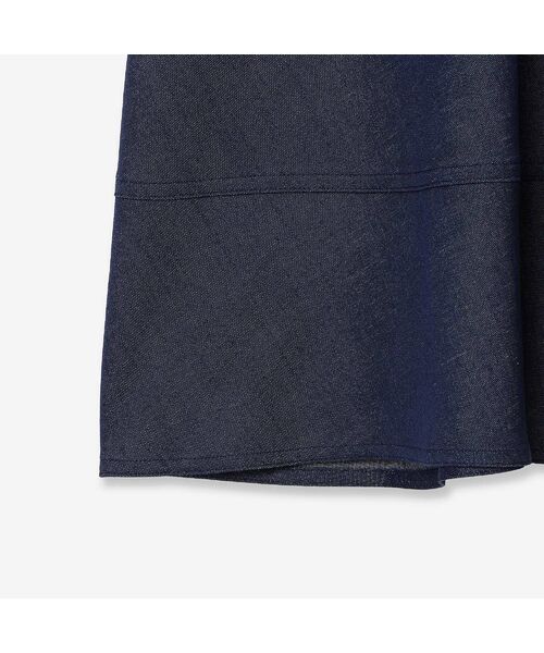 R-ISM / リズム ミニ・ひざ丈スカート | 【洗える・S/M/Lサイズ】デニムライクフレアスカート | 詳細4