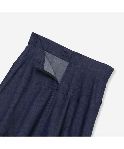 R-ISM / リズム ミニ・ひざ丈スカート | 【洗える・S/M/Lサイズ】デニムライクフレアスカート | 詳細6