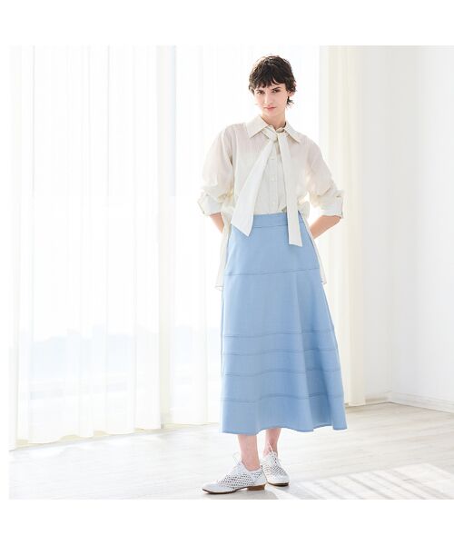 R-ISM / リズム ミニ・ひざ丈スカート | 【洗える・S/M/Lサイズ】デニムライクフレアスカート | 詳細10