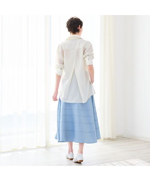 R-ISM / リズム ミニ・ひざ丈スカート | 【洗える・S/M/Lサイズ】デニムライクフレアスカート | 詳細12