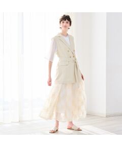 【セットアップ対応・洗える・S/M/Lサイズ】エンブロイダリーレ－ススカート