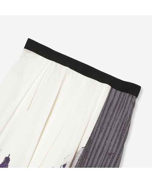 R-ISM / リズム ミニ・ひざ丈スカート | 【セットアップ対応・洗える・S/M/Lサイズ】ランドスケーププリントスカート | 詳細2