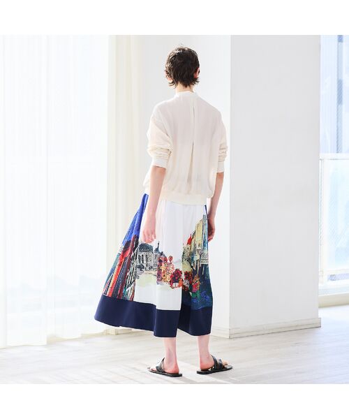 R-ISM / リズム ミニ・ひざ丈スカート | 【セットアップ対応・洗える・S/M/Lサイズ】ランドスケーププリントスカート | 詳細10