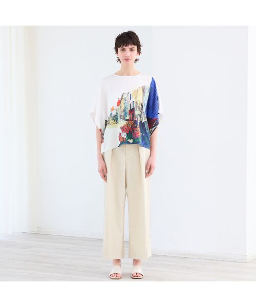 R-ISM / リズム その他パンツ | 【セットアップ対応・洗える・S/M/Lサイズ】ストレッチタックワイドパンツ（ベージュ）