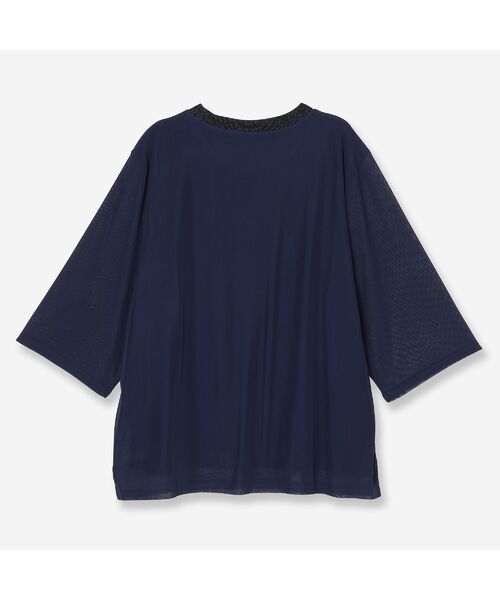 R-ISM / リズム カットソー | 【洗える・ラメ襟・S/M/Lサイズ】チュールコンビカットソー | 詳細14