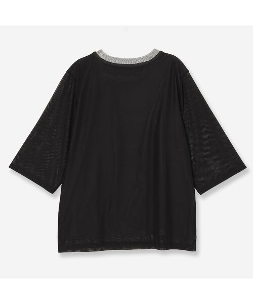 R-ISM / リズム カットソー | 【洗える・ラメ襟・S/M/Lサイズ】チュールコンビカットソー | 詳細17