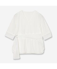 R-ISM / リズム カットソー | 【洗える】サッシュベルト付きコンビカットソー