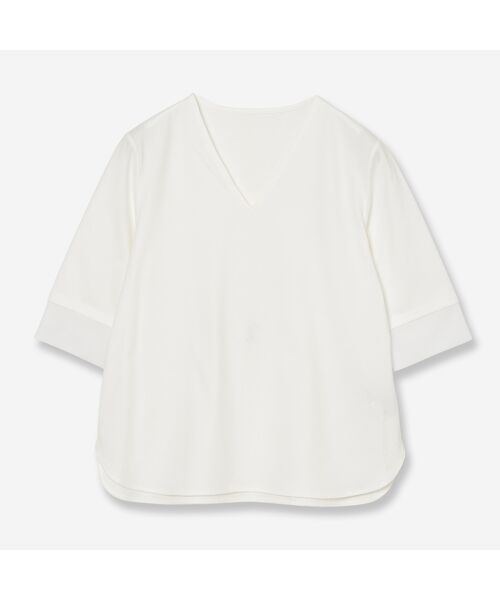 R-ISM / リズム カットソー | 【洗える】サッシュベルト付きコンビカットソー | 詳細1