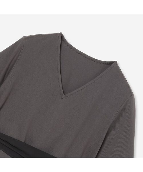 R-ISM / リズム カットソー | 【洗える】サッシュベルト付きコンビカットソー | 詳細5