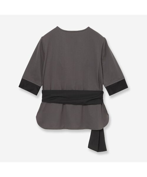 R-ISM / リズム カットソー | 【洗える】サッシュベルト付きコンビカットソー | 詳細6