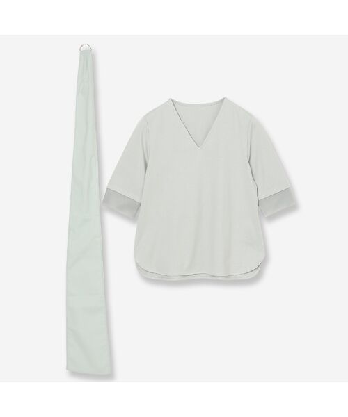 R-ISM / リズム カットソー | 【洗える】サッシュベルト付きコンビカットソー | 詳細7
