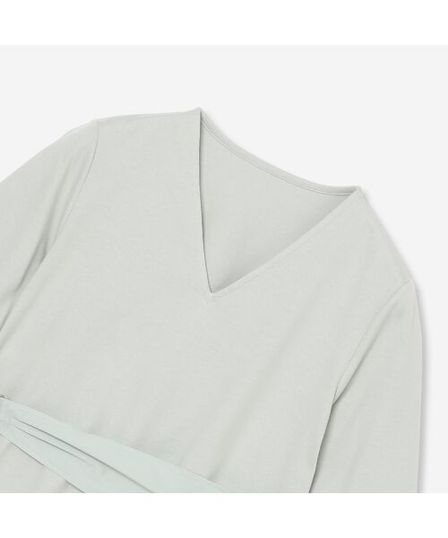 R-ISM / リズム カットソー | 【洗える】サッシュベルト付きコンビカットソー | 詳細8