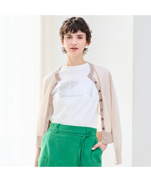 R-ISM / リズム カーディガン・ボレロ | 【吸湿・清涼感・洗える】シアーニットクルーカーディガン | 詳細1