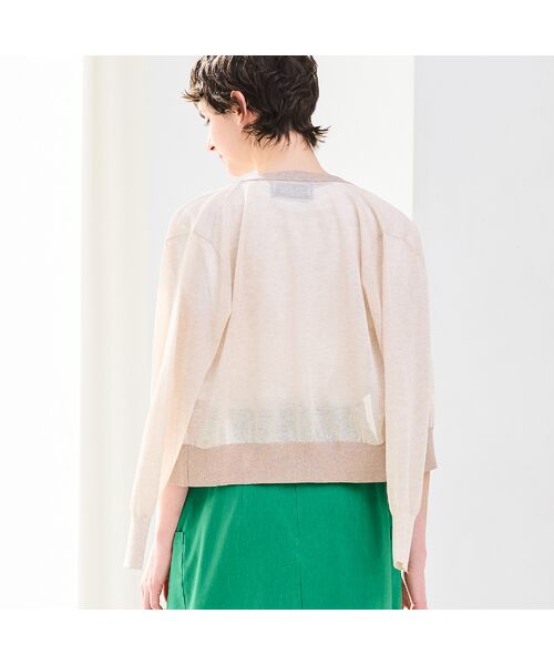 R-ISM / リズム カーディガン・ボレロ | 【吸湿・清涼感・洗える】シアーニットクルーカーディガン | 詳細5