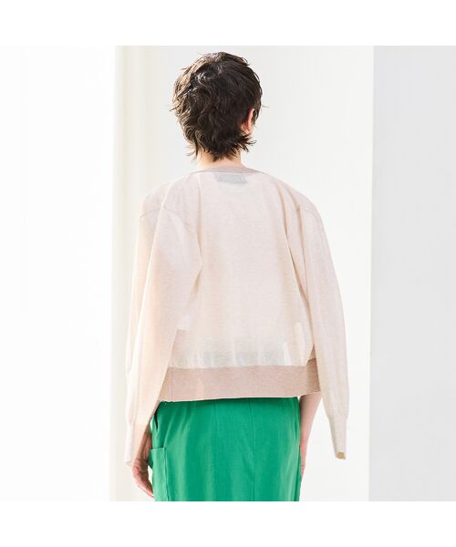 R-ISM / リズム カーディガン・ボレロ | 【吸湿・清涼感・洗える】シアーニットクルーカーディガン | 詳細6