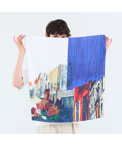 R-ISM / リズム バンダナ・スカーフ | 【トレンドアイテム・洗える】ランドスケーププリントスカーフ | 詳細5