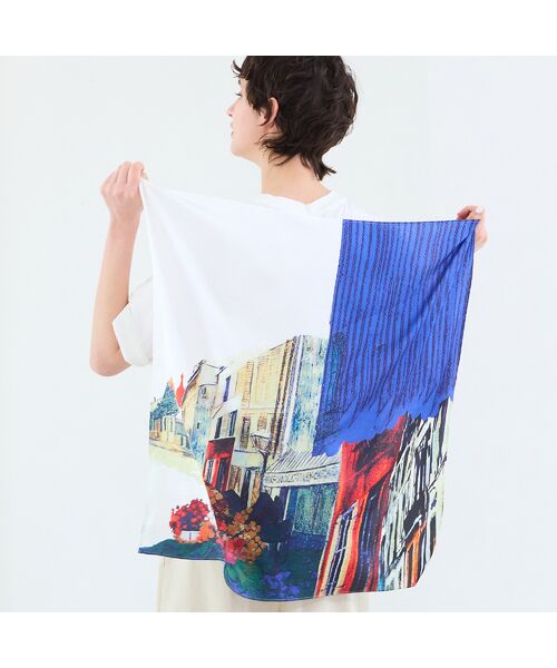 R-ISM / リズム バンダナ・スカーフ | 【トレンドアイテム・洗える】ランドスケーププリントスカーフ | 詳細9