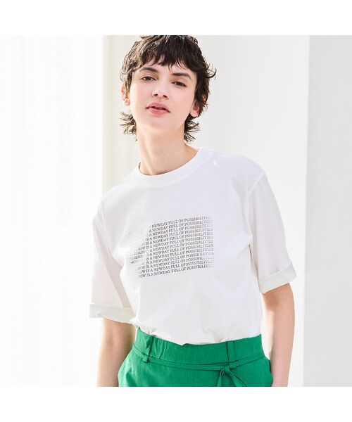 R-ISM / リズム カットソー | 【人気アイテム・接触冷感・洗える】シルバーホイルプリントTシャツ | 詳細5