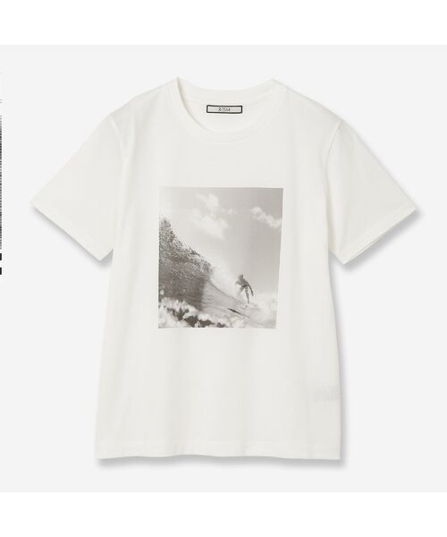 R-ISM / リズム カットソー | 【人気アイテム・全3色・洗える】フォトプリントTシャツ（SURF）（ホワイト）