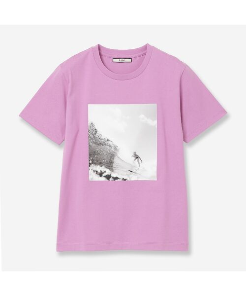 R-ISM / リズム カットソー | 【人気アイテム・全3色・洗える】フォトプリントTシャツ（SURF）（ピンク）