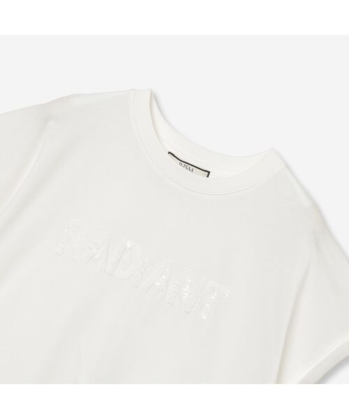 R-ISM / リズム カットソー | 【接触冷感・洗える】スパンコールロゴTシャツ（RADIANT） | 詳細1