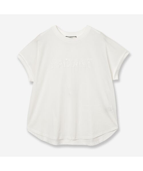 R-ISM / リズム カットソー | 【接触冷感・洗える】スパンコールロゴTシャツ（RADIANT）（ホワイト）
