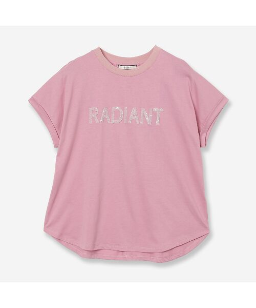 R-ISM / リズム カットソー | 【接触冷感・洗える】スパンコールロゴTシャツ（RADIANT）（ピンク）