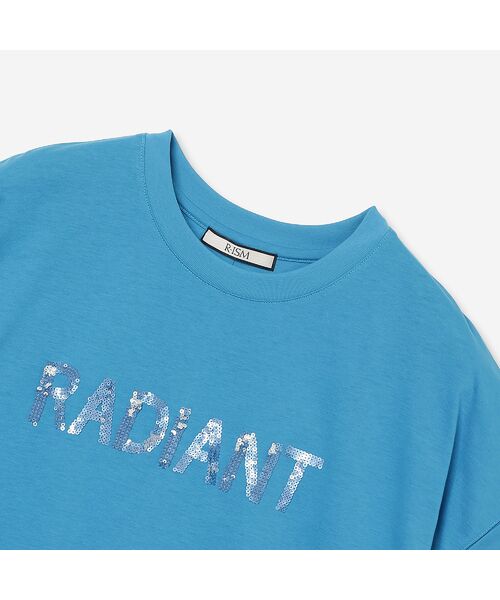 R-ISM / リズム カットソー | 【接触冷感・洗える】スパンコールロゴTシャツ（RADIANT） | 詳細10