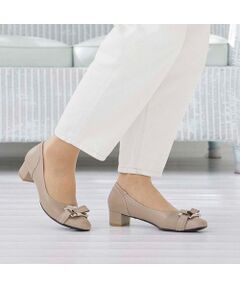 Riz raffinee / リズラフィーネ パンプス | 【3E】バックルリボンモチーフパンプス