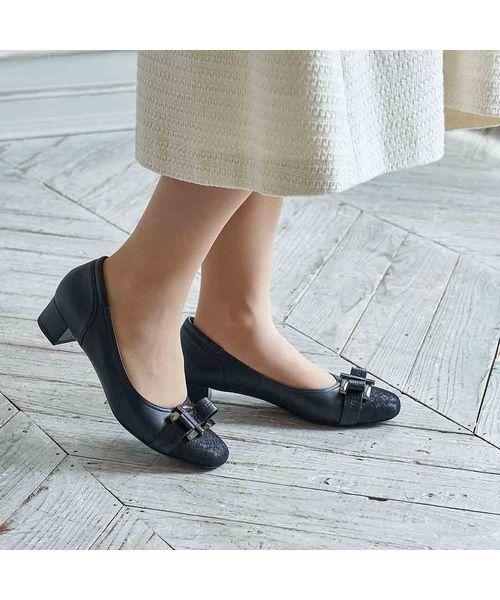 Riz raffinee / リズラフィーネ パンプス | 【3E】バックルリボンモチーフパンプス | 詳細11