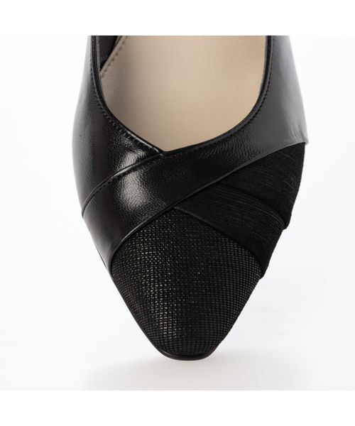 Riz raffinee / リズラフィーネ パンプス | 異素材ポインテッドトゥコンビパンプス | 詳細14
