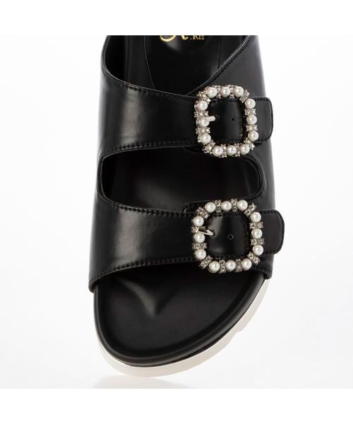 Riz raffinee / リズラフィーネ サンダル | ビジューダブルベルトスポーツサンダル | 詳細10