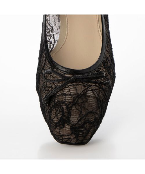 Riz raffinee / リズラフィーネ サンダル | リボン付きレースフラットシューズ | 詳細11