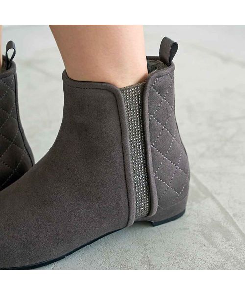 Riz raffinee / リズラフィーネ ブーツ（ショート丈） | ビジュー付きキルティングブーツ | 詳細13