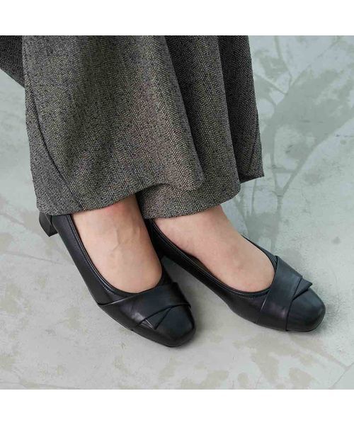 Riz raffinee/リズラフィーネ ローヒールパンプス ブラック 230