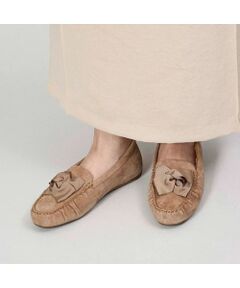 Riz raffinee / リズラフィーネ フラットシューズ | グログランリボンモカシン